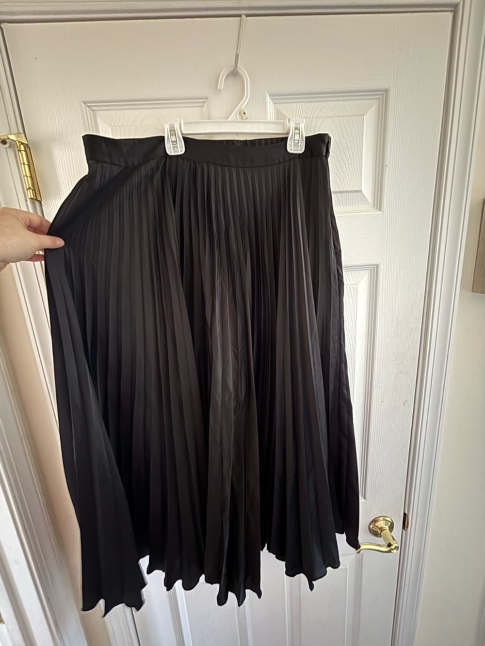 Abercrombie & Fitch Black Pleated Skater Skirt